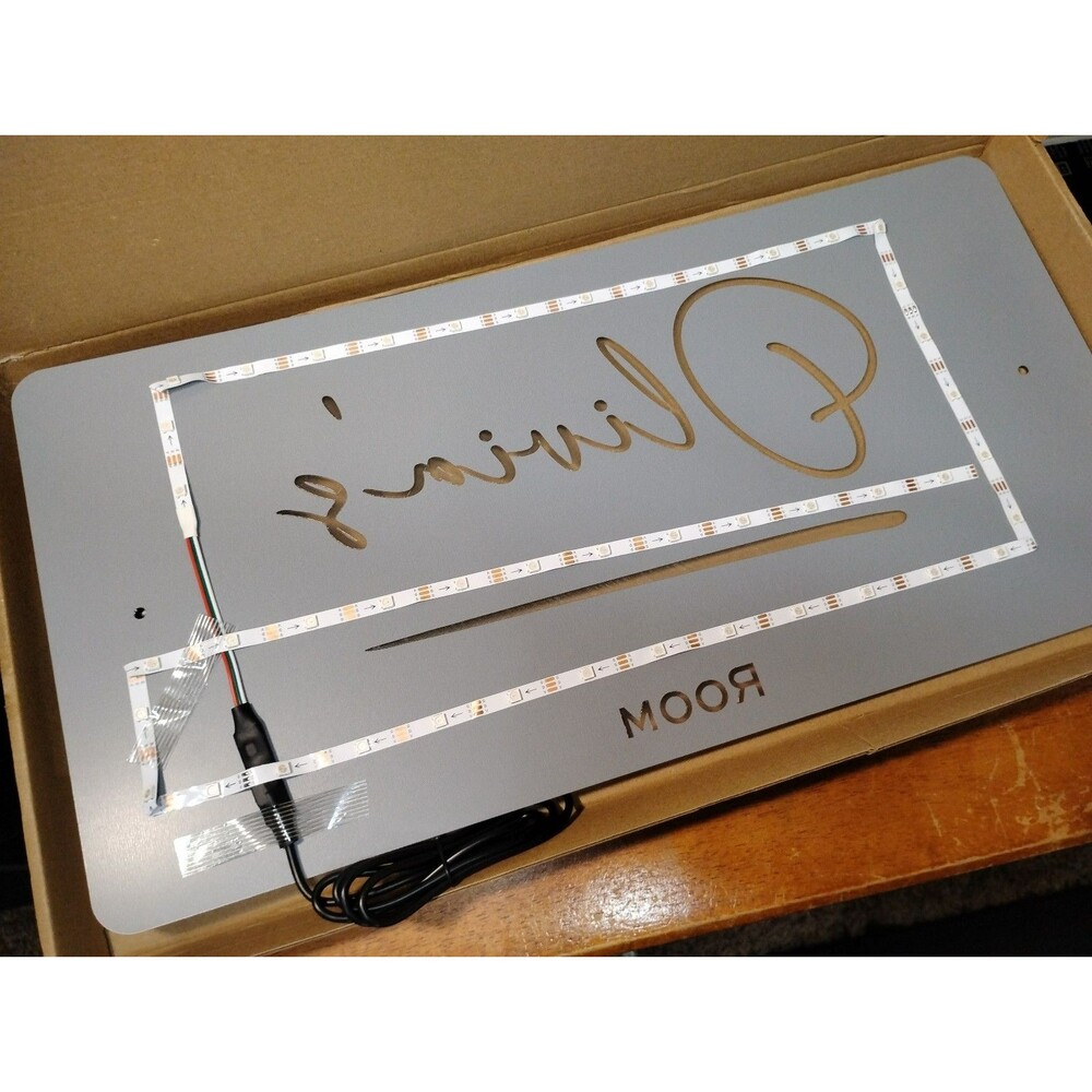Light Up LED Olivia's Room Acrylic Wall Sign - Picture 4 of 5